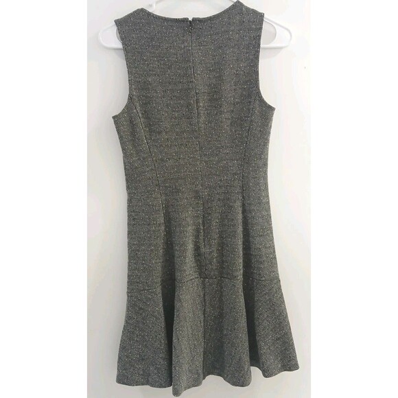 Theory Nikay D Kenmore‎ Gray Tweed Jersey Knit Fit & Flare Mini Dress Size 4 - Picture 3 of 7